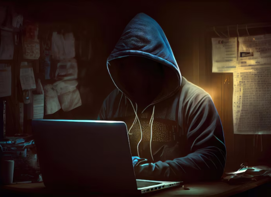 hacker in the black hood in the server | wolf eye detective