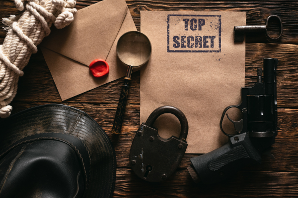 Secrete table stock photo | Wolfeyedetective